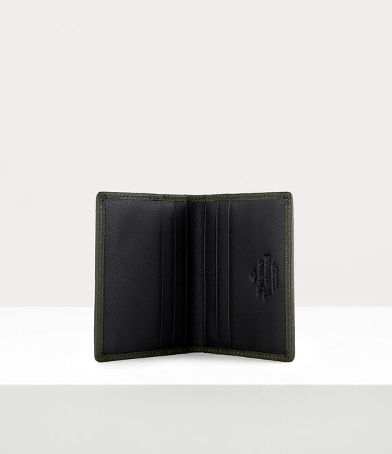 Vivienne Westwood grain leather man card holder black